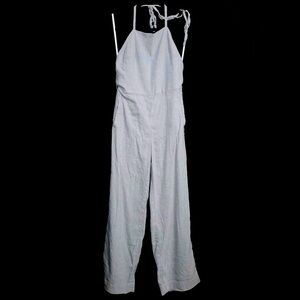 Club Monaco Pin Stripe Halter Jumpsuit